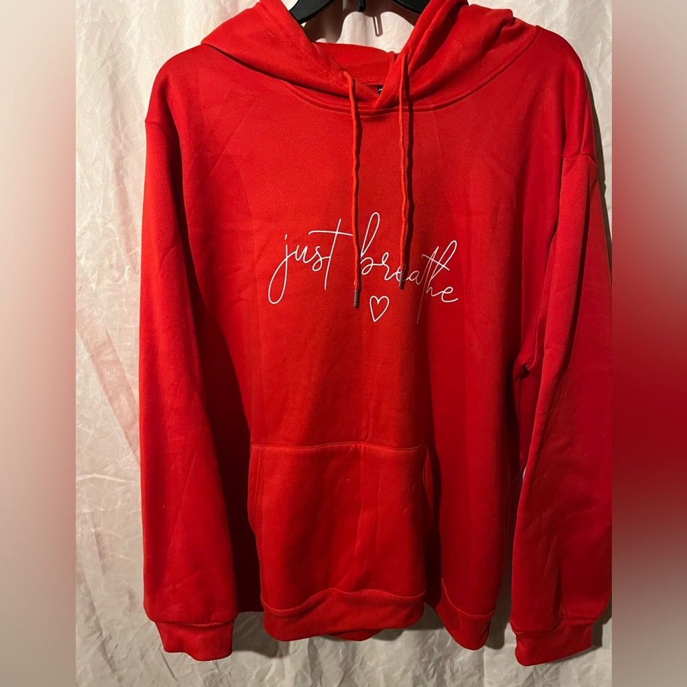 Temu Just Breath Hoodie